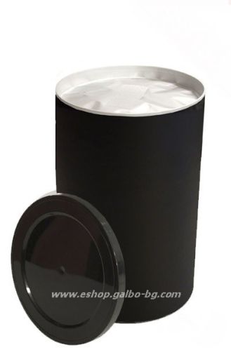 Цилиндрична картонена кутия 1000 мл, размер 99х160 мм, черна