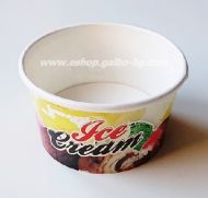 Картонена чаша за сладолед с печат за 1 топка сладолед  ЖЪЛТА  2 оз/50 мл,  76 бр / (2280 бр)