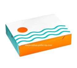 Картонена кутия за палачинки и гофрети SUMMER, 220x180x55 мм,  25 бр / 350 бр.