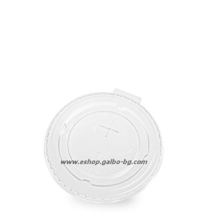 Плосък капак за PLA чаша, с цепка за сламка,В ПРОМОЦИЯ,  95 мм  1000 бр